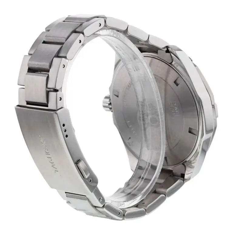 Tag Heuer Men’s Quartz Swiss Made Silver Stainless Steel Black Dial 43mm Watch WAY101B.BA0746