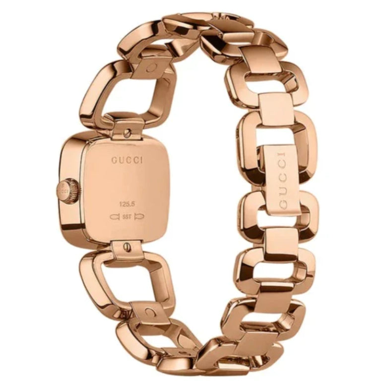 Gucci Women’s Quartz Stainless Steel Rose Gold Dial 24mm Watch YA125512
