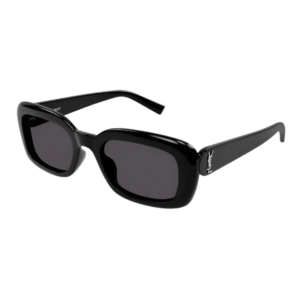 YSL SL M130/F Black Acetate Rectangle Sunglasses – SLM130/F 001 (53‑21)