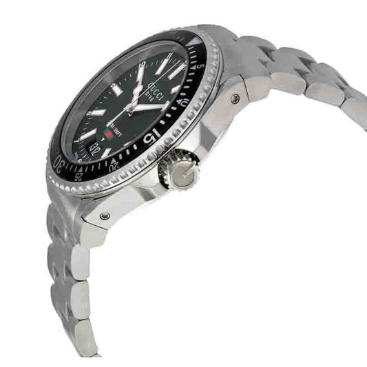 Gucci Men’s Swiss Made Quartz Stainless Steel Black Dial 40mm Watch YA136301