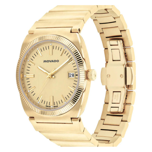 Movado Unisex Quartz Swiss Made Gold Stainless Steel Gold Dial 36mm Watch 3650217