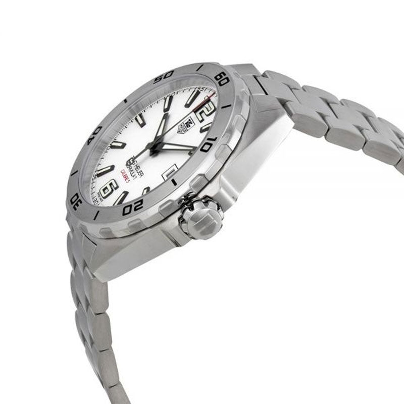Tag Heuer Formula 1 Men’s Automatic Swiss Made Silver Stainless Steel White Dial 41mm Watch WAZ2114.BA0875