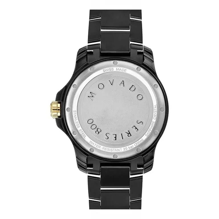 Movado Men’s Swiss Made Quartz Black Stainless Steel Black Dial 40mm Watch 2600161