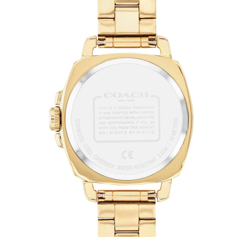 Coach Women’s Quartz Gold Stainless Steel Gold Dial 34mm Watch 14503141