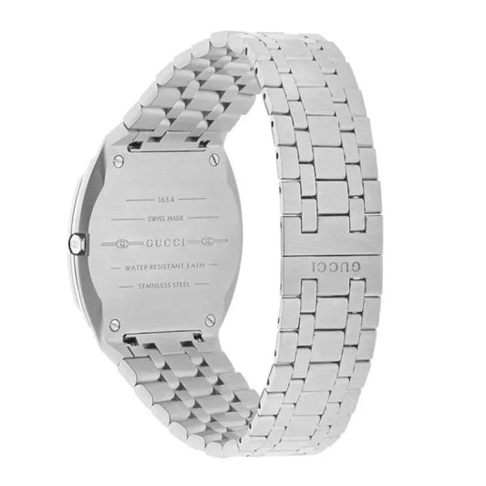 Gucci Unisex Swiss Made Quartz Silver Stainless Steel Silver Dial 38mm Watch YA163407