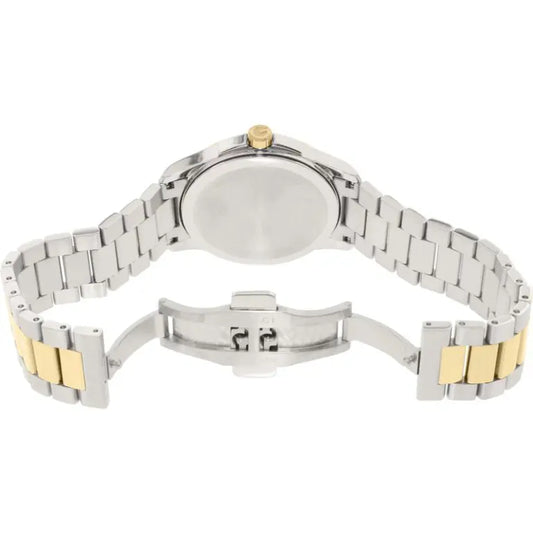 Gucci Men’s Swiss Made Quartz Two Tone Stainless Steel Silver Dial 38mm Watch YA126450