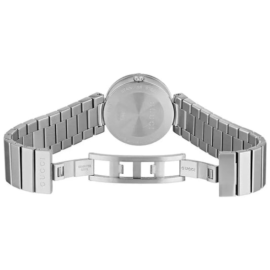 Gucci Women’s Swiss Made Quartz Silver Stainless Steel Silver Dial 29mm Watch YA133503