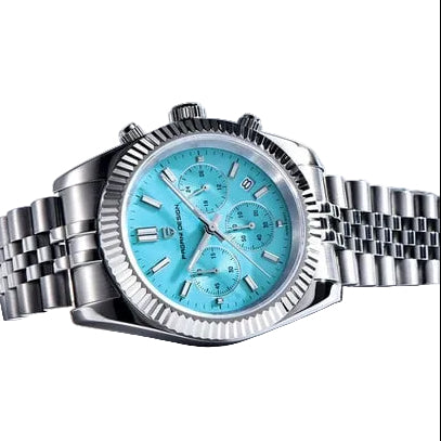 Pagani Design Stainless Steel Blue Dial Quartz Watch for Gents - PD-1814