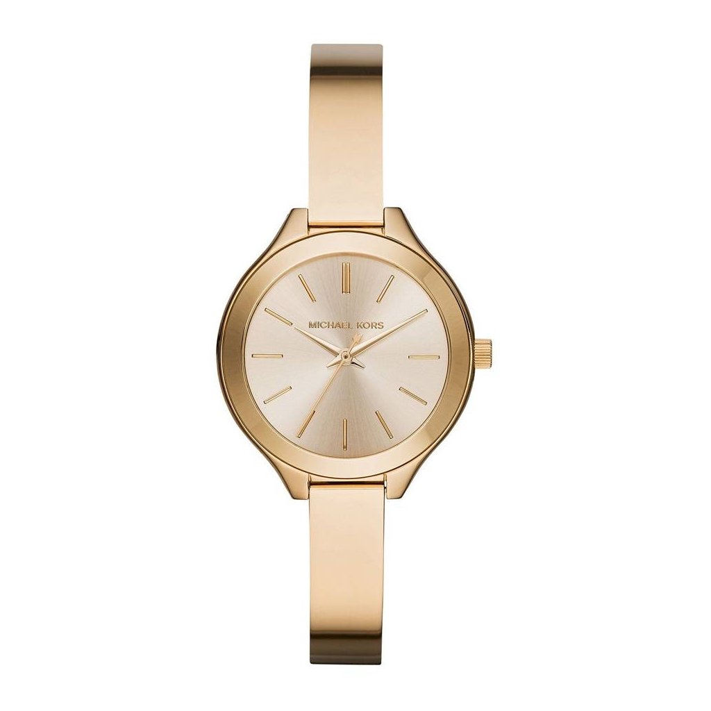 Michael Kors Runway Gold Stainless Steel Dial Quartz Watch for Ladies - MK-3455