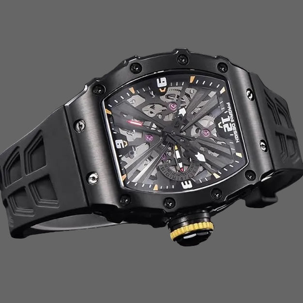 Pagani Design Stainless Steel Black Dial Quartz Watch for Gents - PD-1738