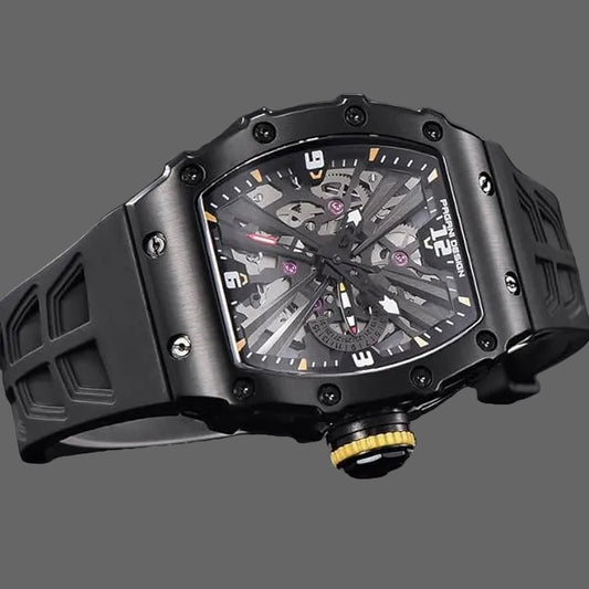 Pagani Design Stainless Steel Black Dial Quartz Watch for Gents - PD-1738