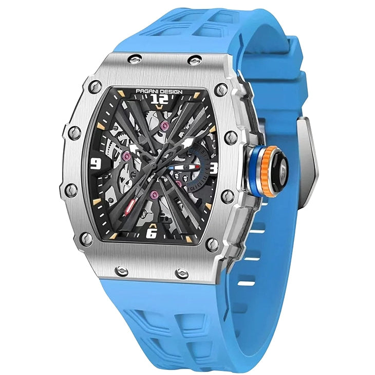 Pagani Design Stainless Steel Skeleton Dial Quartz Watch for Gents - PD-1738