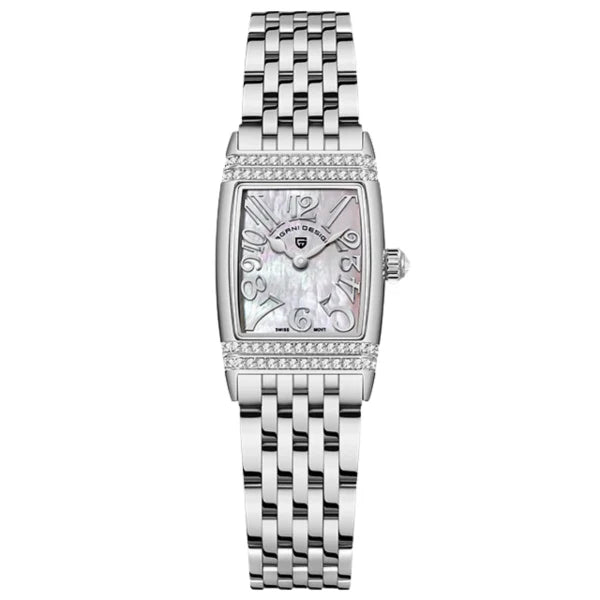 Pagani Design Silver Stainless Steel Grey Dial Quartz Watch for Ladies - PD-1737L