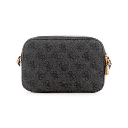 حقيبة كروسبودي من الجلد الأسود من Guess Ginevra Logo Camera