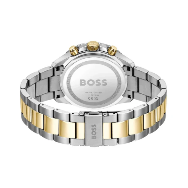 Hugo Boss Runner Two-tone Stainless Steel Grey Dial Chronograph Quartz Watch for Gents - Boss 1514144
