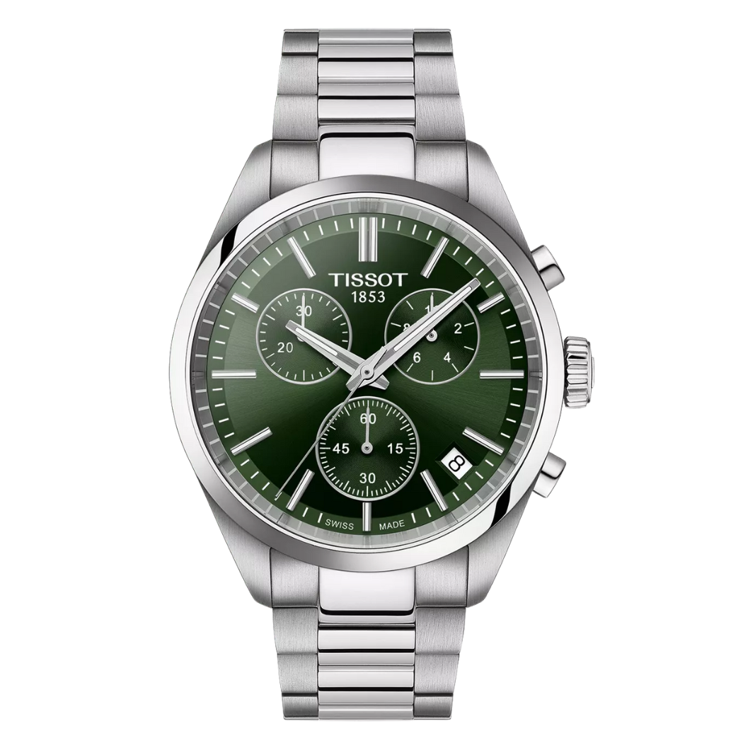 Tissot T-Sport Grey Stainless Steel Green Dial Quartz Watch for Gents - T116.617.11.091.00