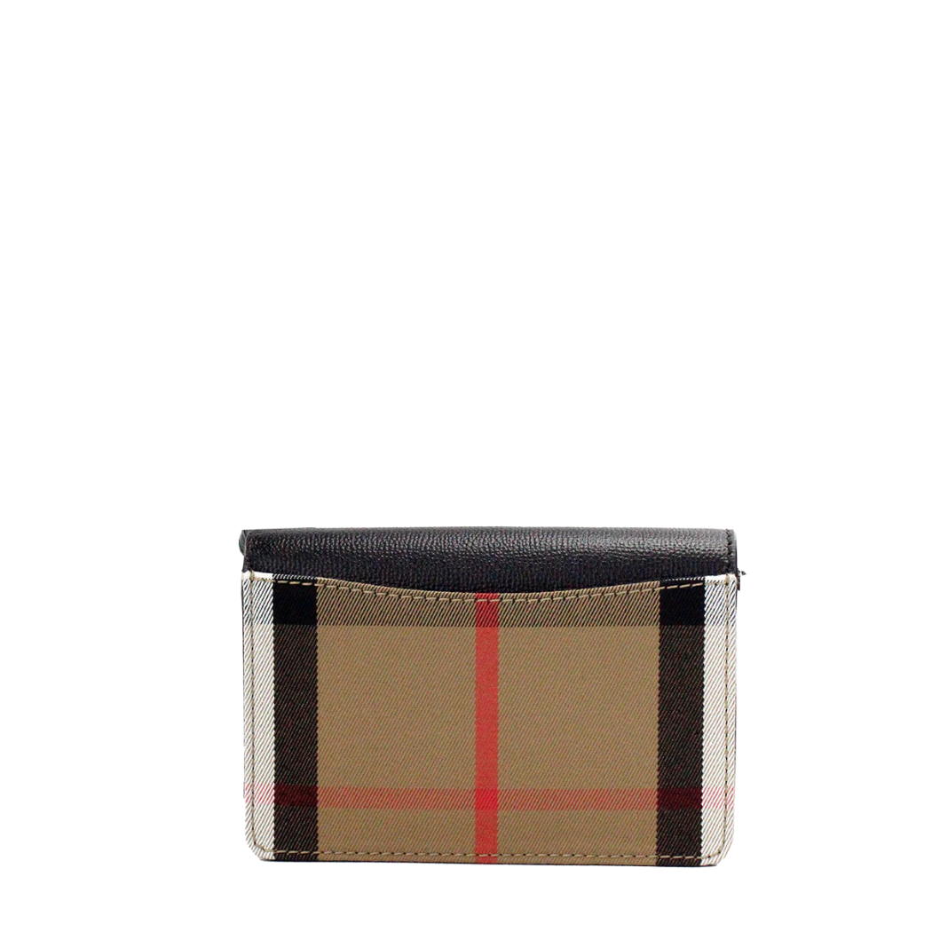 BURBERRY Crossbody Bag – Black | Hampshire Small Leather & Check Design – Timeless & Sleek