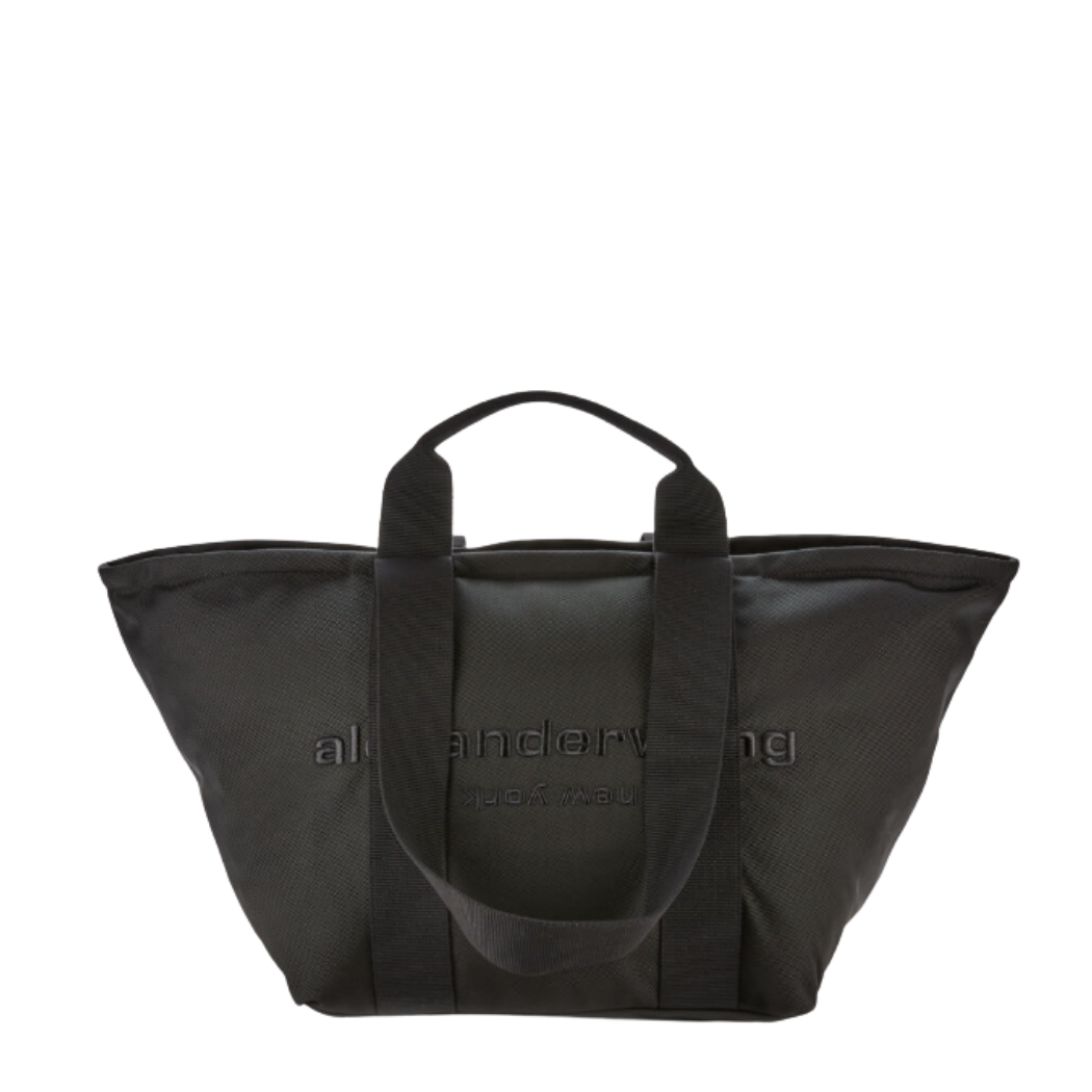 حقيبة ألكسندر وانغ الكبيرة من قماش بريمال - أسود | حقيبة متعددة الاستخدامات للاستخدام اليومي