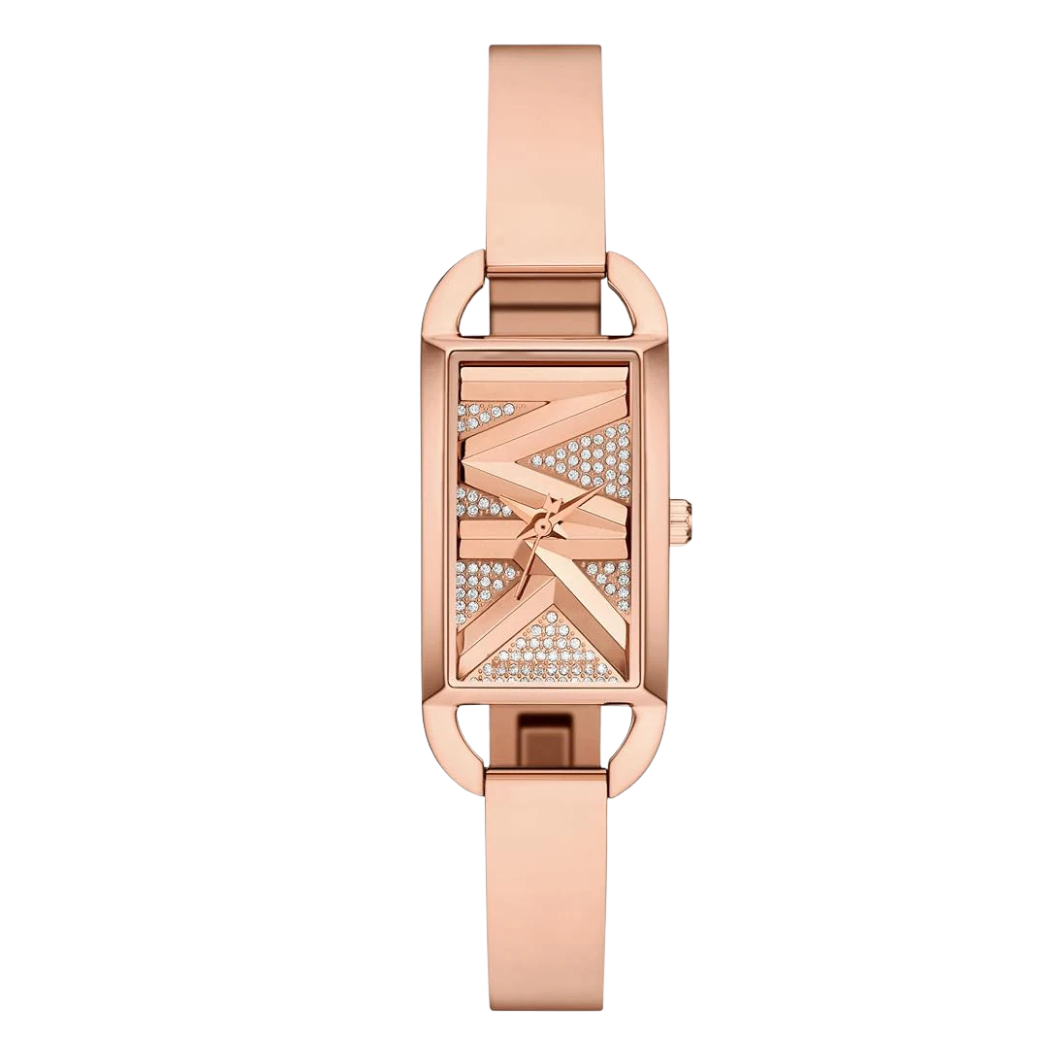 Michael Kors Rose Gold Stainless Steel Rose Gold Dial Quartz Watch for Ladies - MK4858