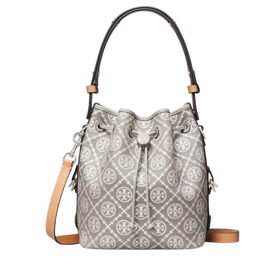 Tory Burch T-Monogram Utility Bucket Bag Grey - TB174331