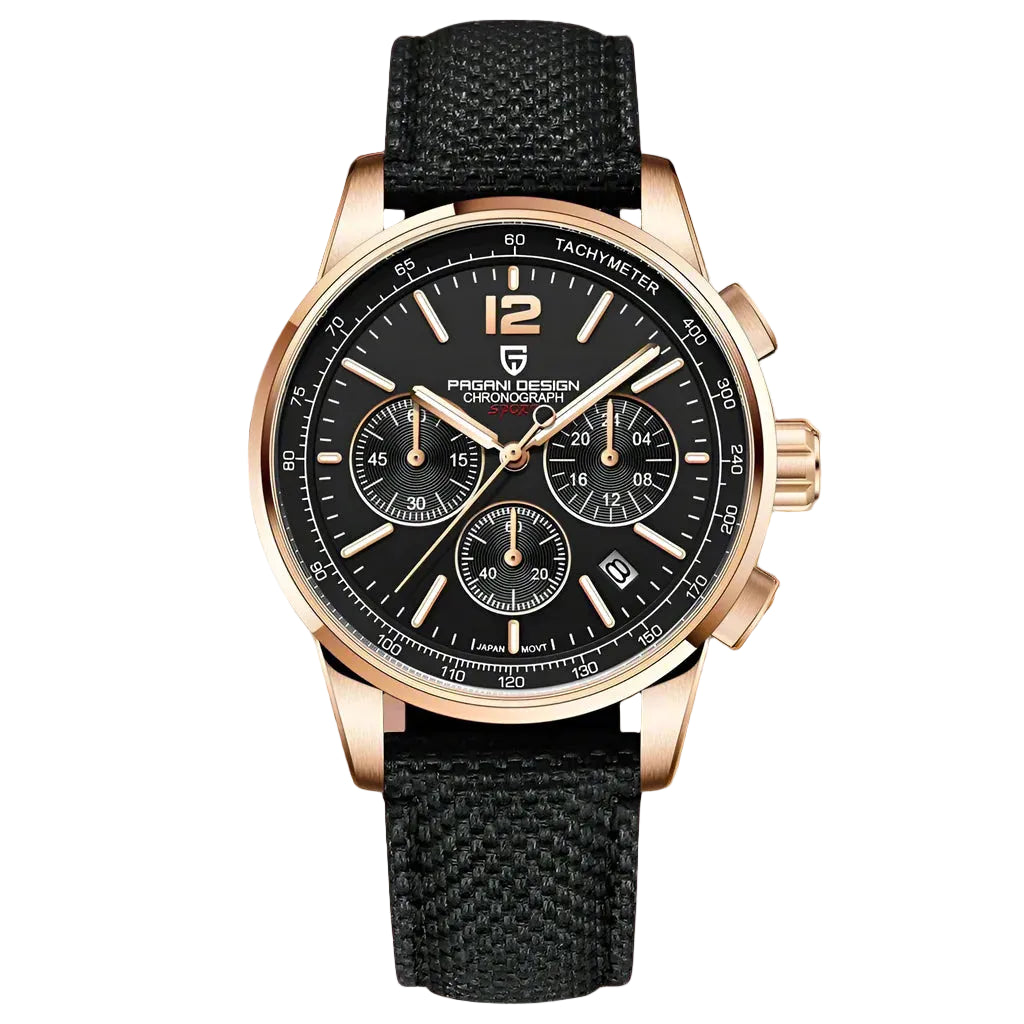 Pagani Design Gold Stainless Steel Black Dial Automatic Watch for Gents - PD-YS008