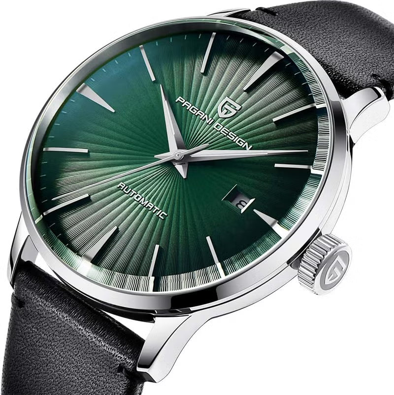 Pagani Design Stainless Steel Green Dial Automatic Watch for Gents - PD-2770