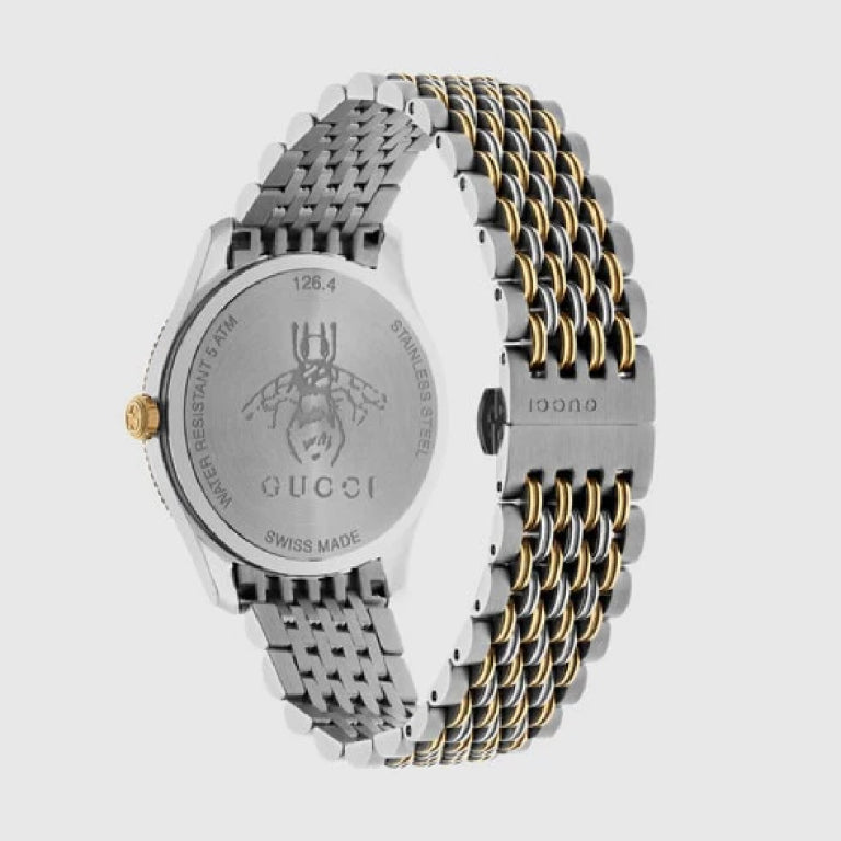 Gucci Women’s Quartz Swiss Made Two Tone Stainless Steel Green Dial 32mm Watch YA1264182