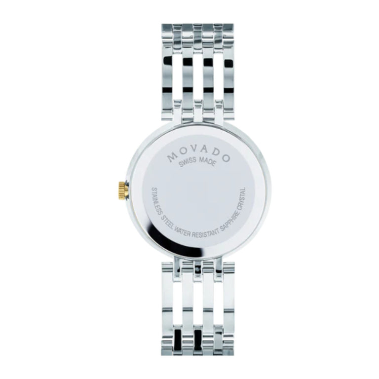 Movado Women’s Quartz Swiss Made Two-tone Stainless Steel Black Dial 28mm Watch 607053