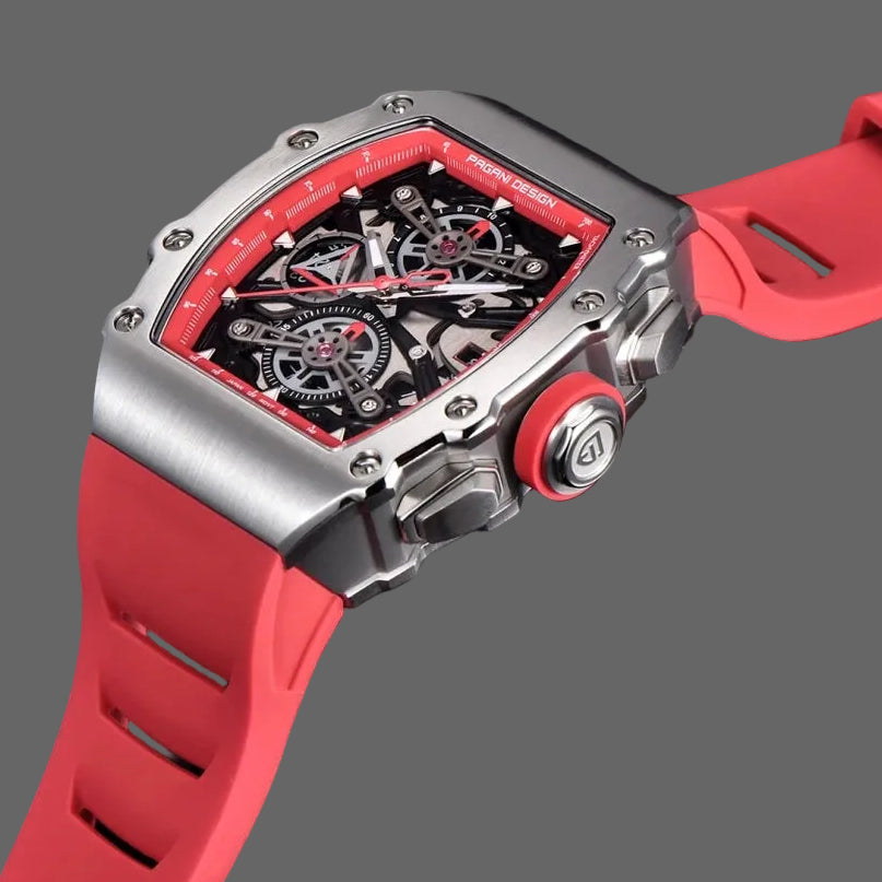 Pagani Design Stainless Steel Skeleton Dial Quartz Watch for Gents - PD-YS011
