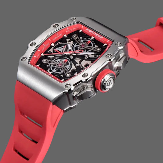 Pagani Design Stainless Steel Skeleton Dial Quartz Watch for Gents - PD-YS011