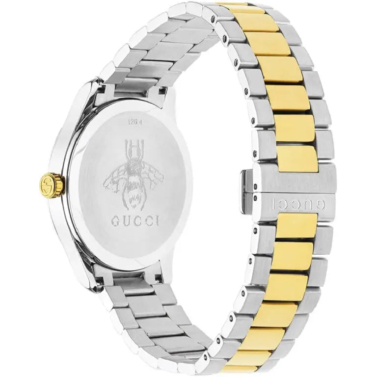 Gucci Unisex Swiss Made Quartz Stainless Steel Silver Dial 38mm Watch YA1264075