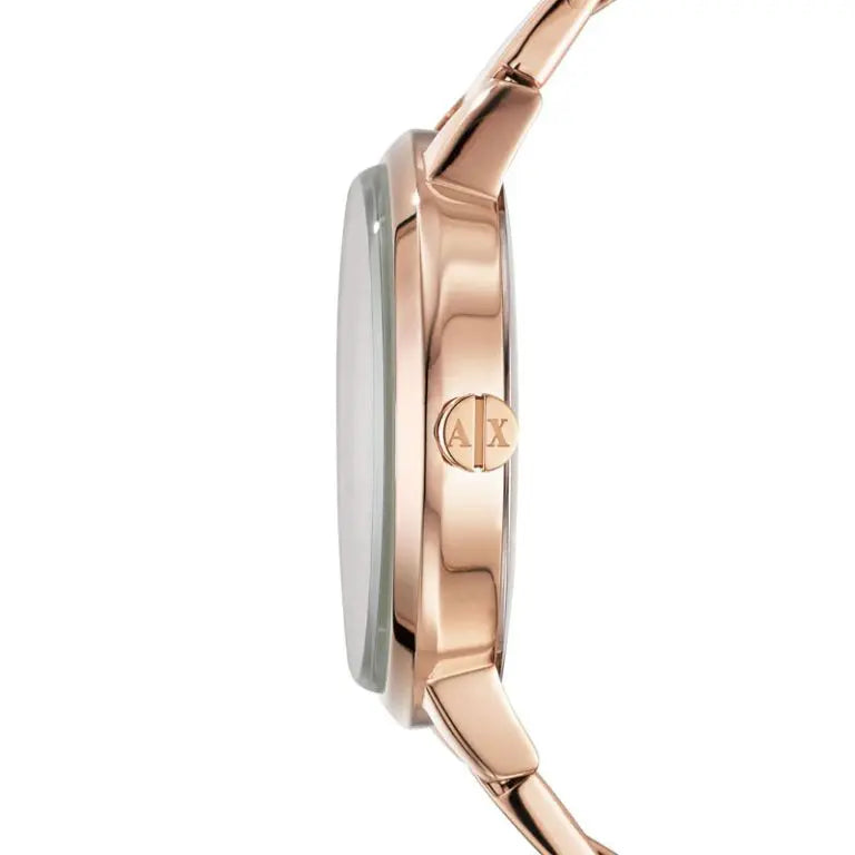 Armani Exchange Women’s Quartz Rose Gold Stainless Steel Rose Gold Dial 39mm Watch AX5362