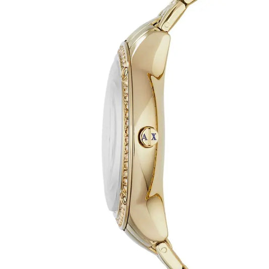 Armani Exchange Women’s Quartz Gold Stainless Steel Gold Dial 40mm Watch AX5408