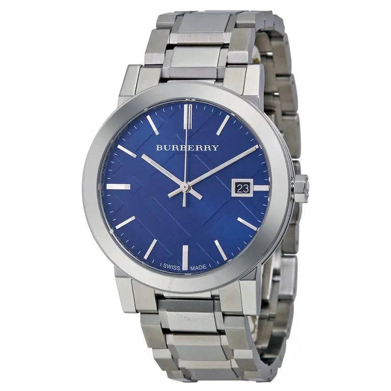 Burberry Men’s Swiss Made Stainless Steel Blue Dial 38mm Watch BU9031