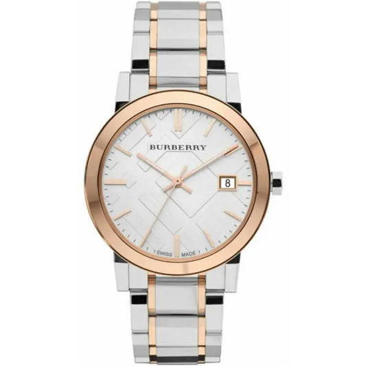 Burberry Women’s Swiss Made Two-Tone Stainless Steel Silver Dial 38mm Watch BU9006