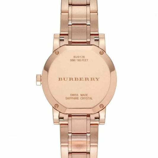 Burberry Women’s Swiss Made Stainless Steel Rose Gold Dial 34mm Watch BU9126