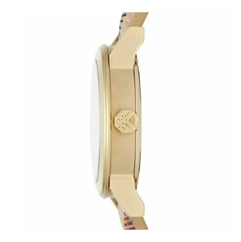 Burberry Women’s Swiss Made Quartz Multicolor Leather Strap Mother Of Pearl Dial 26mm Watch BU9226