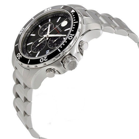 Movado Men’s Quartz Swiss Made Stainless Steel Black Dial 42mm Watch 2600142