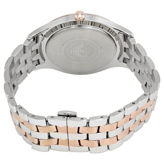 Emporio Armani Men’s Quartz Two Tone Stainless Steel Silver Dial 43mm Watch AR11044