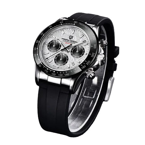 Pagani Design Stainless Steel White Dial Quartz Chronograph Watch for Gents - PD-1644