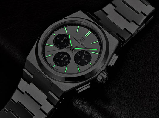Pagani Design Stainless Steel Silver Dial Quartz Chronograph Watch for Gents - PD-1761