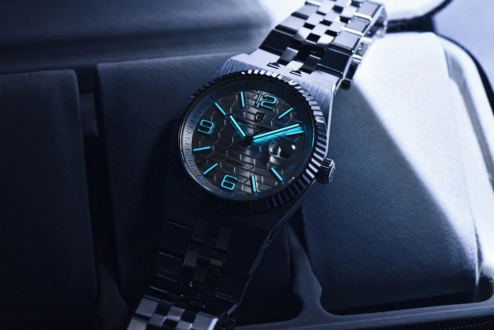 Pagani Design Stainless Steel Ice Blue Dial Automatic Watch for Gents - PD-YS027