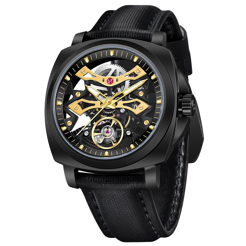 Pagani Design Black Stainless Steel Skeleton Dial Automatic Watch for Gents - PD-YS017