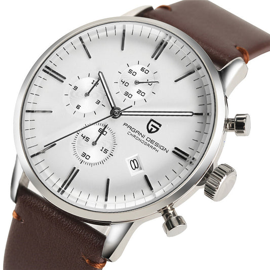 Pagani Design Stainless Steel Silver Dial Chronograph Watch for Gents - PD-2720K