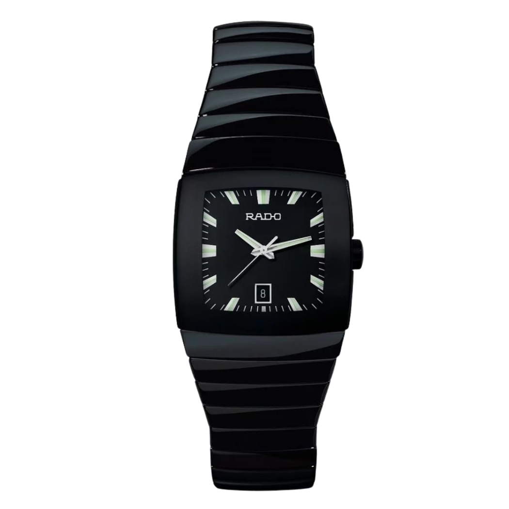 ساعة رادو سينترا سوداء سيراميك سوداء مينا أسود كوارتز للسيدات - R13724152