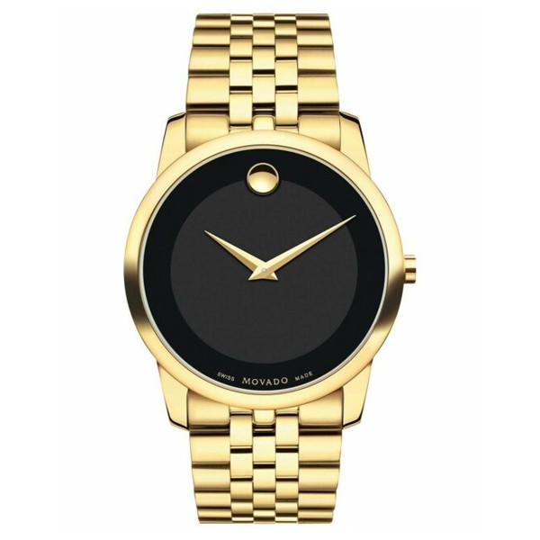 Movado Men’s Quartz Swiss Made Stainless Steel Black Dial 40mm Watch 0606997