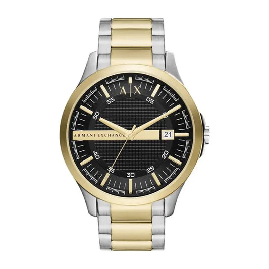 Armani Exchange Men’s Quartz Two Tone Stainless Steel Black Dial 46mm Watch AX2453