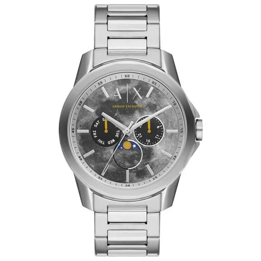 Armani Exchange Men’s Quartz Silver Stainless Steel Grey Dial 44mm Watch AX1736
