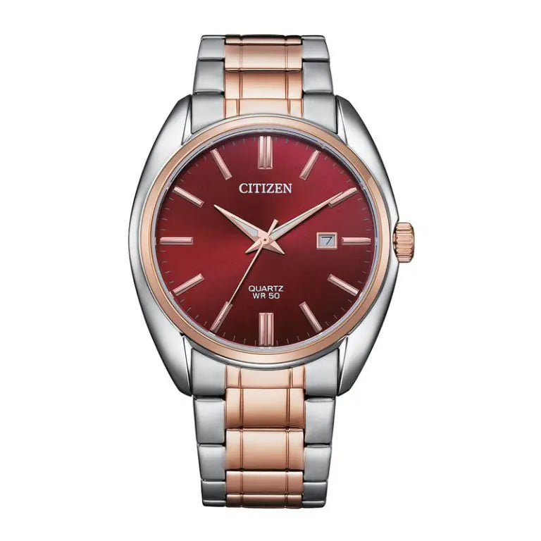 Citizen Men’s Quartz Two-tone Stainless Steel Red Dial 41mm Watch BI5104-57X
