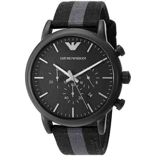 Emporio Armani Men’s Quartz Nylon Strap Black Dial 46mm Watch AR1948